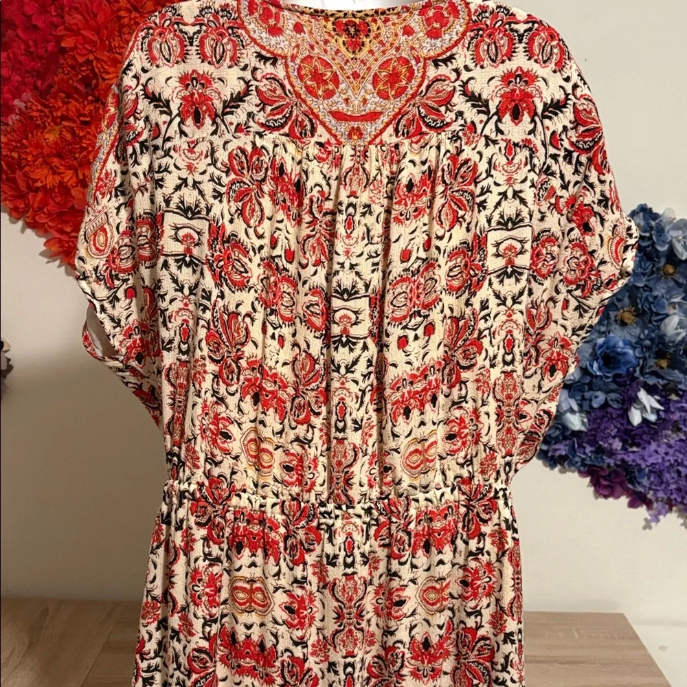 LUCKY BRAND V-Neck Kaftan Style Boho Dress with Pockets_10